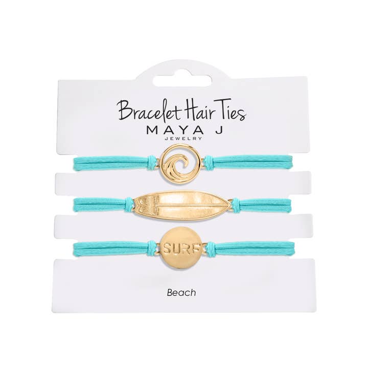 Maya J - Wholesale Hair Tie - 2-in-1 Bracelet Hair Tie Sets - Beach - Full Display
