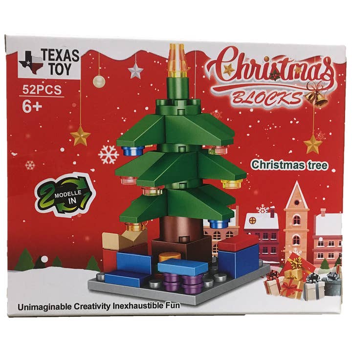 Texas Toy Distribution – wholesale Building set – Child – Christmas Blocks Display Set, Stocking Stuffer Brick Kits2