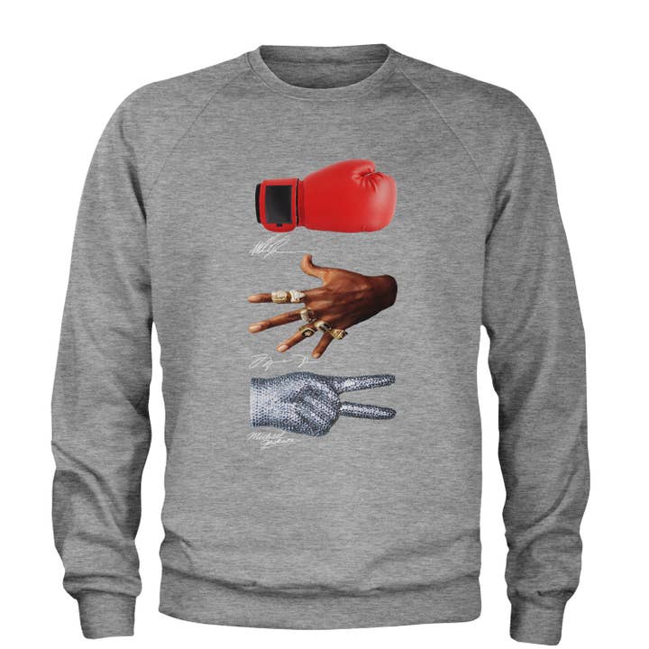 Expression Tees - Wholesale Graphic Sweatshirt - Unisex - Tyson Jordan Jackson Iconic Hands Adult Crewneck Sweatshirt3