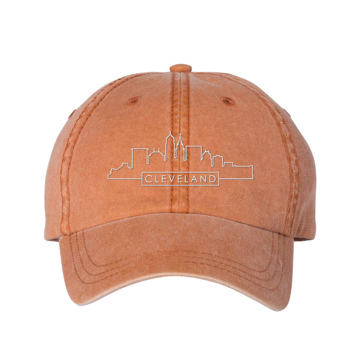 Lucky Luna Apparel - Vendita all'ingrosso Cappellino da baseball - Unisex - Cappello da papà Skyline Cleveland ricamato a pigmenti14