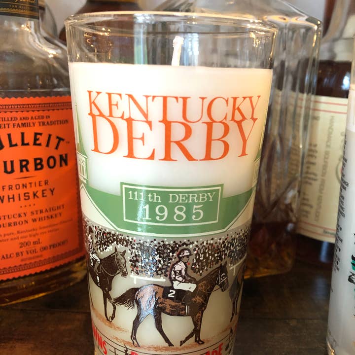 Barrel Down South - Wholesale Jar/Filled Candle - Kentucky Derby Glass Candle
