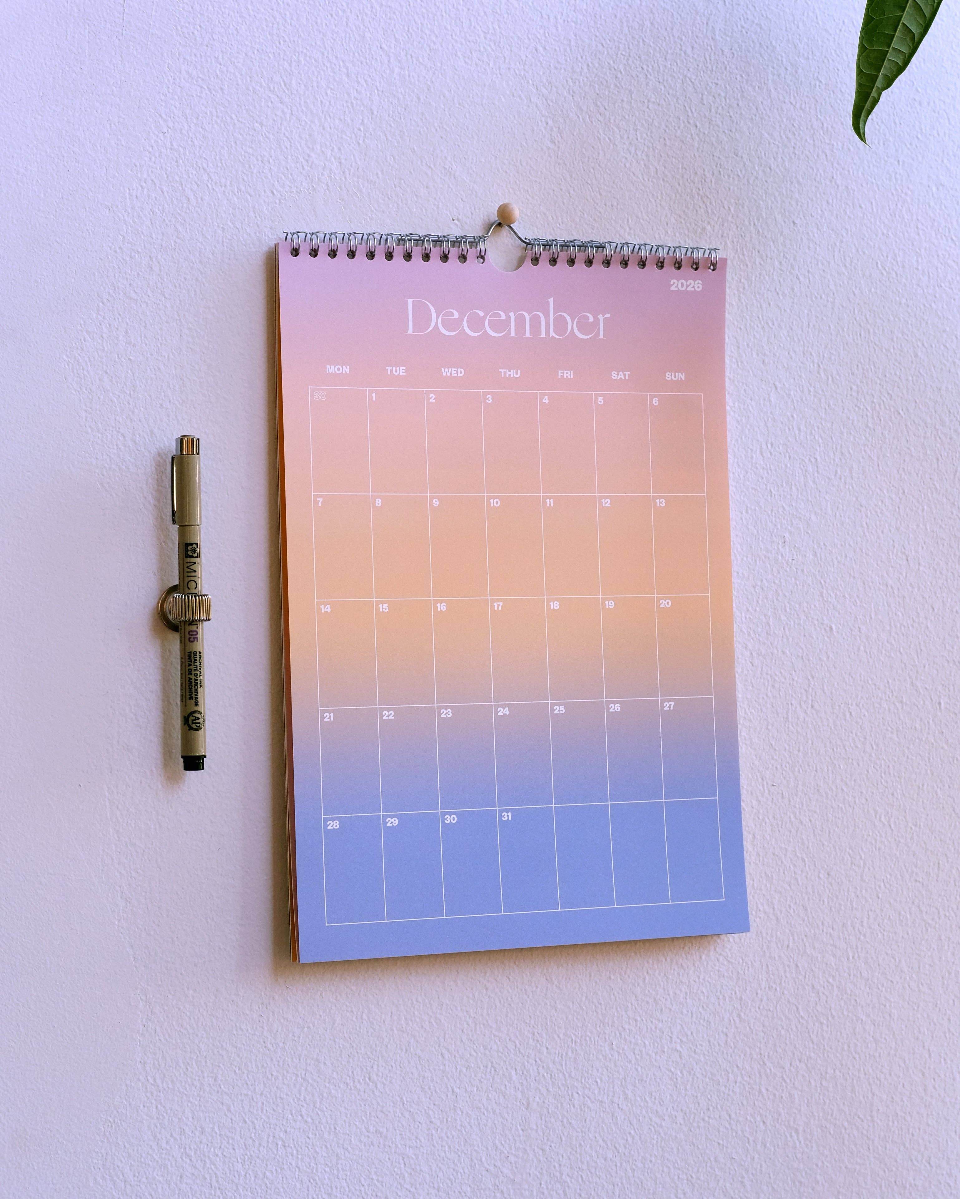 Yearcalendar – wholesale Calendar – 2026 Wall Calendar Gradient A44