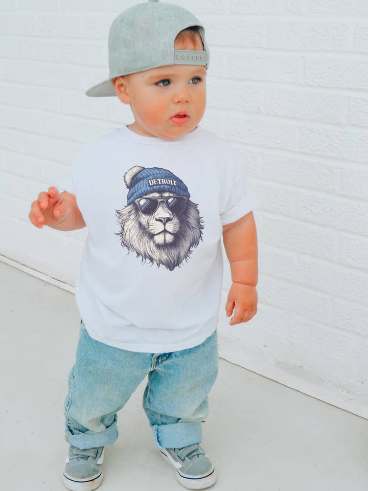 Detroit Lions Beanie Toddler Graphic Tee for wholesale by Uncommon Label