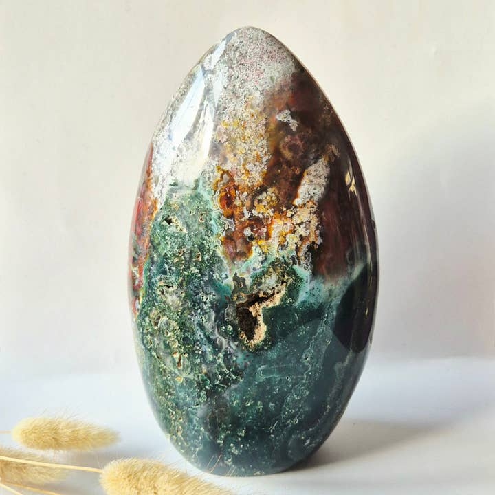 Ocean Jasper Freeform - 1467g Gemstone Spiritual Statement piece for wholesale by Moonlight Gemstones