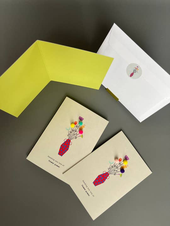 Karte Blanche - Wholesale Everyday Greeting Card - Sending you lots of Flower Power1