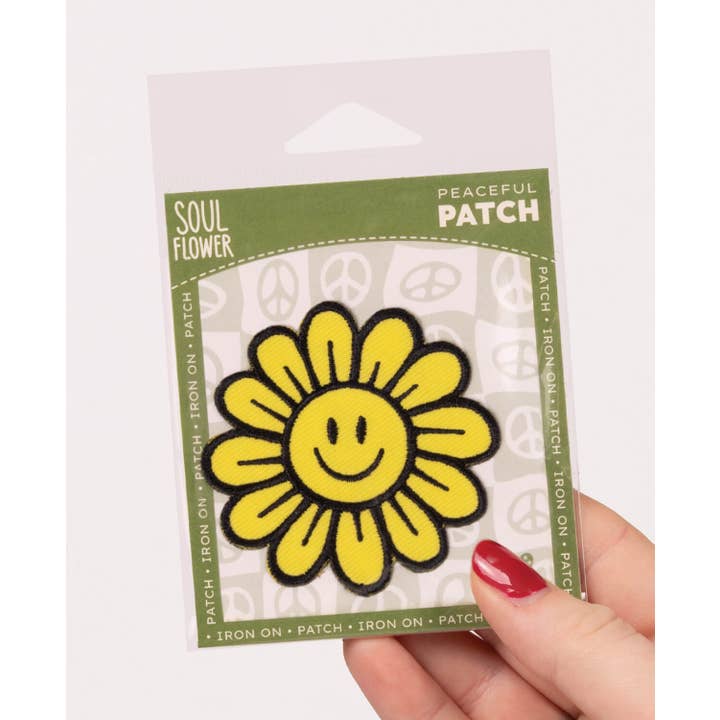 Soul Flower - Wholesale Patch - Patches - Happy Daisy Iron-On Patch - Embroidered Patches