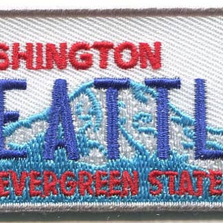 Happy Wood Products - Wholesale Patch - SEATTLE Washington License Plate Patch - 33883