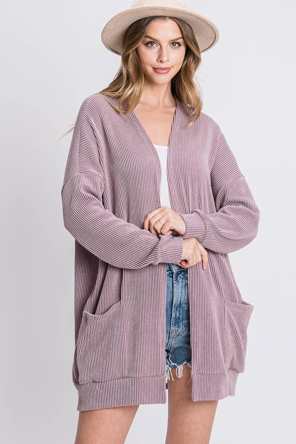 Tres Bien, Inc - Vendita all'ingrosso Cardigan - Donna - CARDIGAN A COSTINE CON TASCHE15