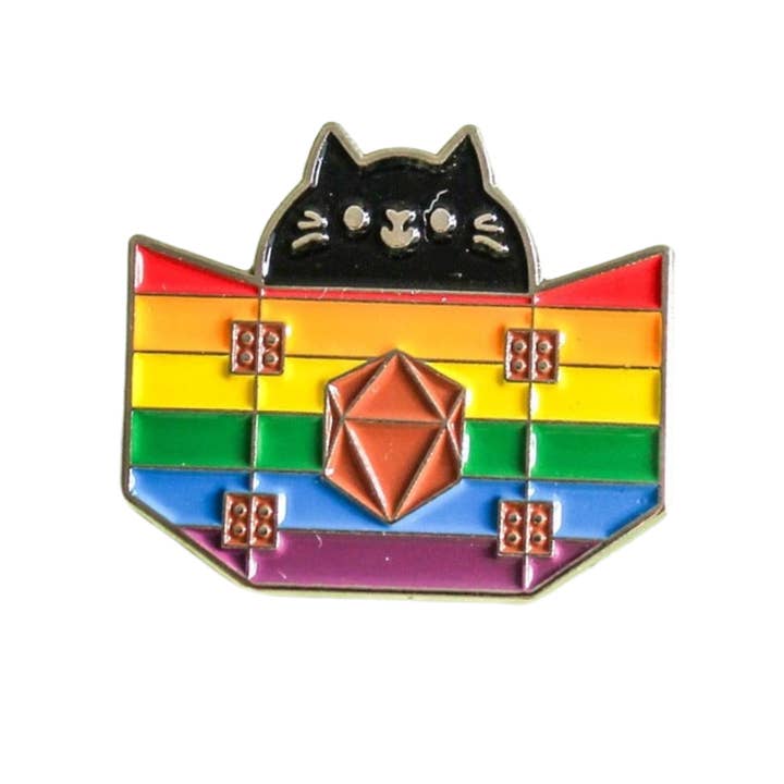 Spilla Meowster del Dungeon Arcobaleno per la vendita all'ingrosso da parte di Mystery Dice Goblin