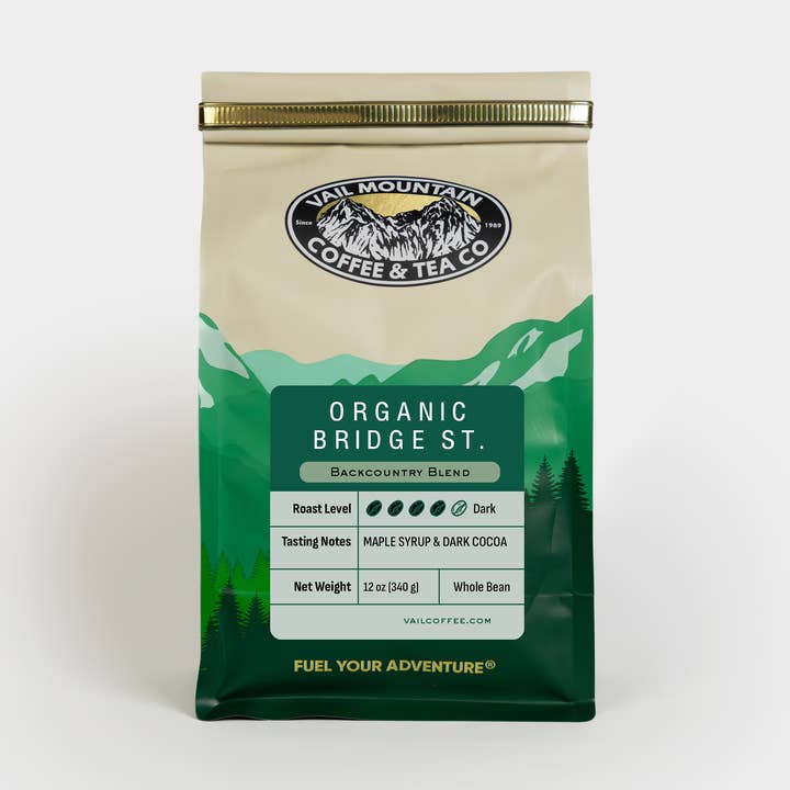 Organic Bridge Street Blend for wholesale by Vail Mountain Coffee & Tea Co.