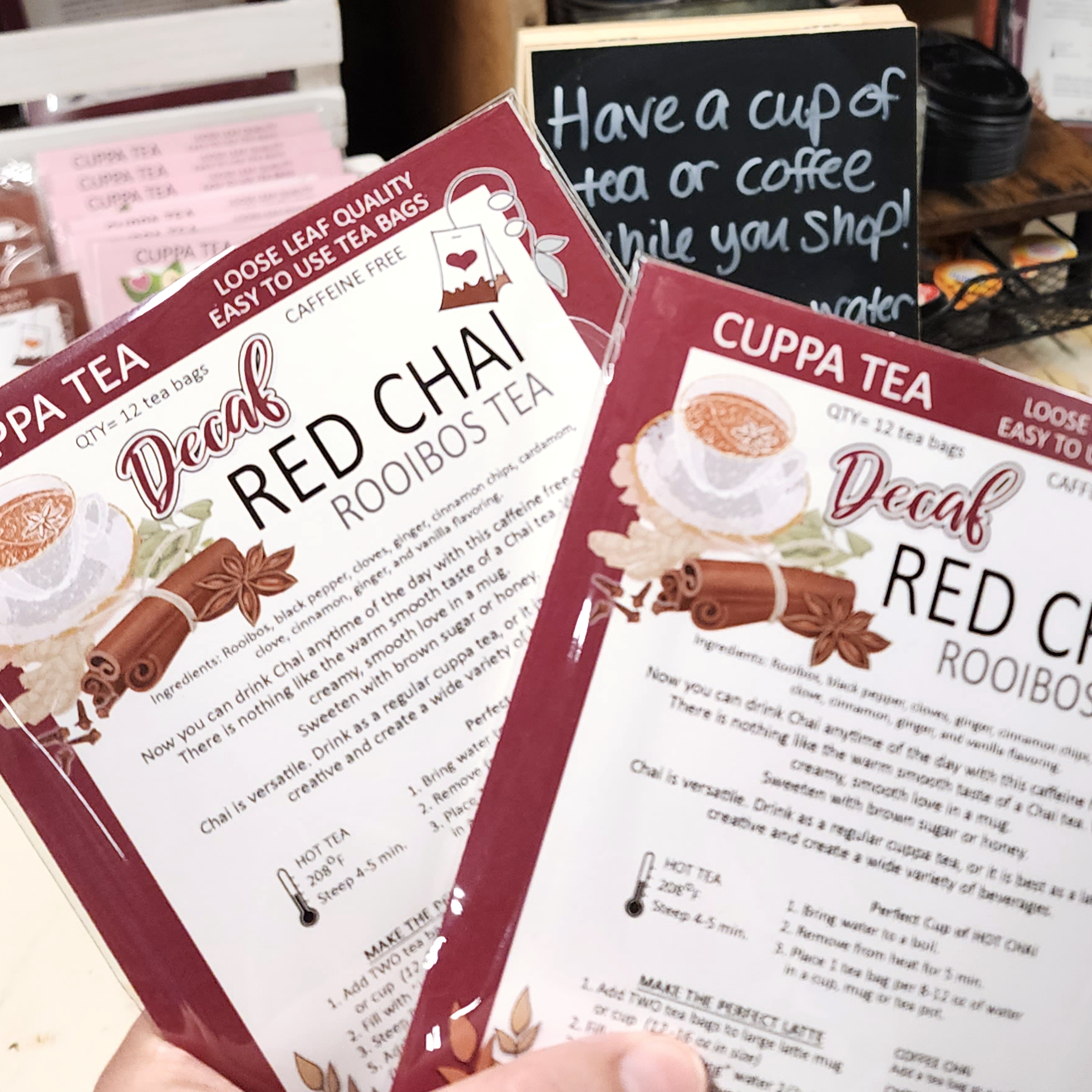 Tea n' More - Wholesale Tea Bags - Decaf Red Rooibos Chai -  CUPPA Tea Bags1
