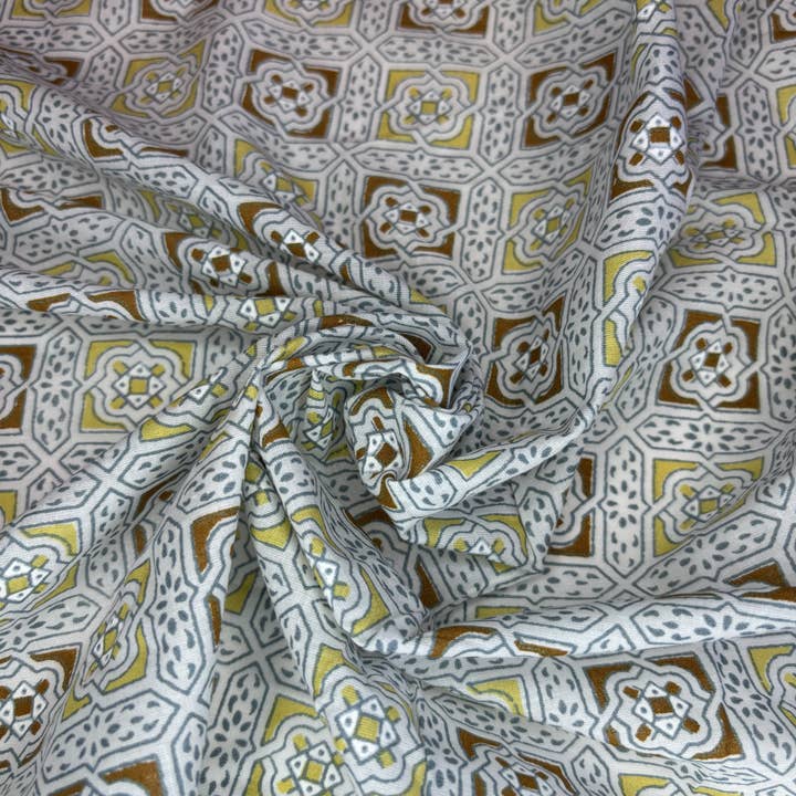 Geometric Pattern Cotton Fabric for wholesale by Fabriculture INC