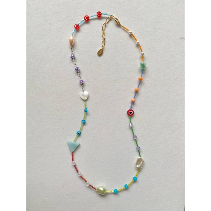 Sofia Ramsay - Wholesale Beaded/Pearl Necklace - Long Beaded Multicolored Beach DIY Vintage Layering Necklace2
