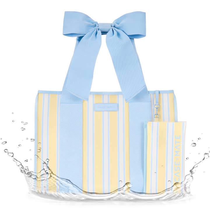 Case-Mate Cabana Stripe Bow Jelly Tote Bag for wholesale by Case-Mate
