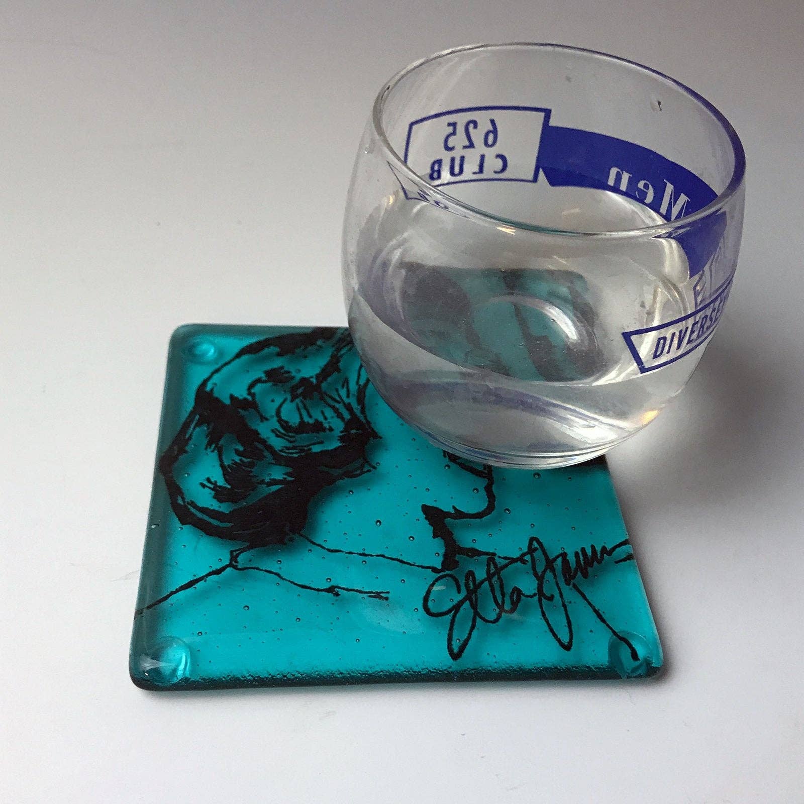 Kiku Handmade | Contemporary Fused Glass Home Goods - Wholesale Coasters - Etta James Fused Glass 4" Single Coaster1