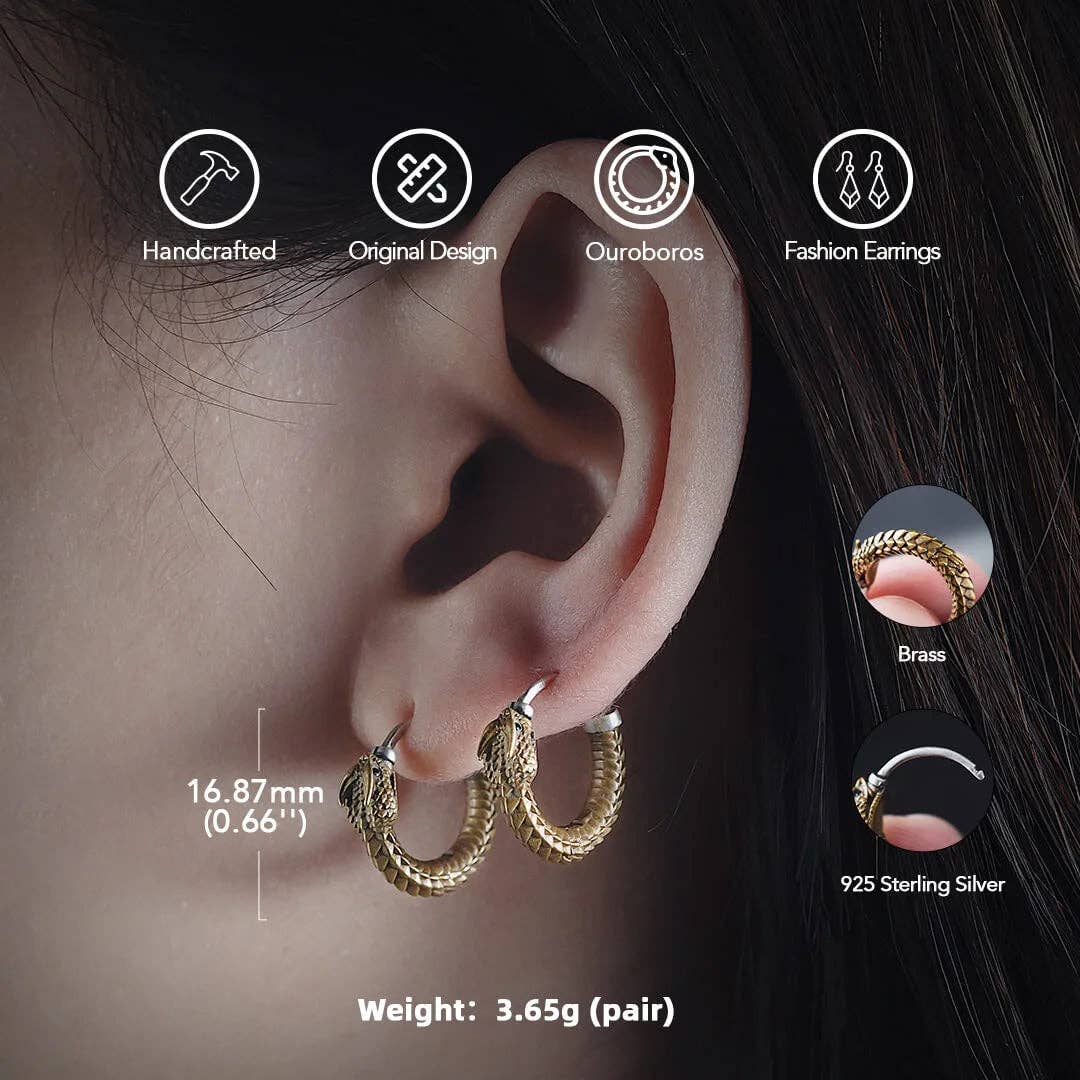 Coppertist.wu - Wholesale Hoop Earrings - Ouroboros Earrings6