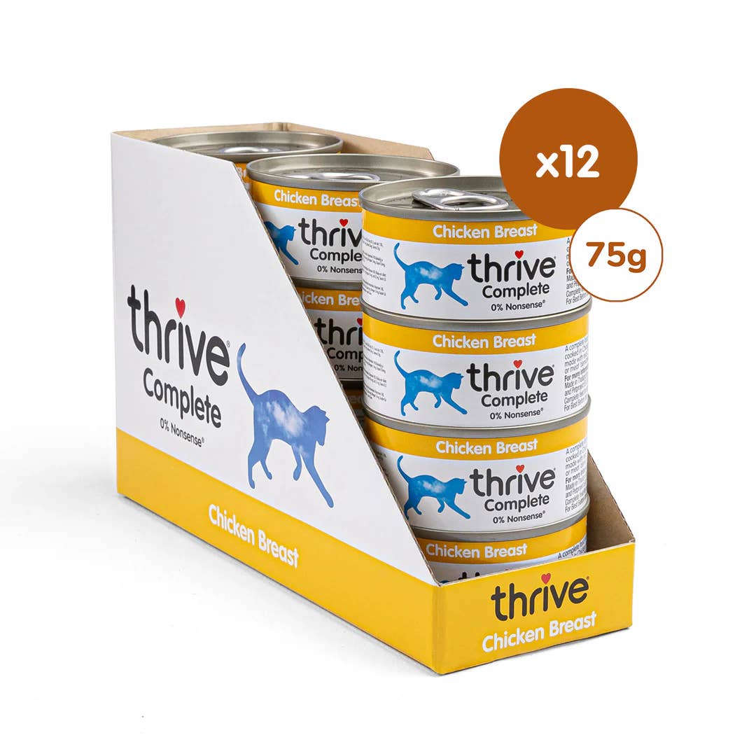 PetGiftz LLC - Vente Nourriture – chat - Nourriture humide pour chats Thrive Chicken Breast, paquet de 12 (boîtes de 2,65 oz)