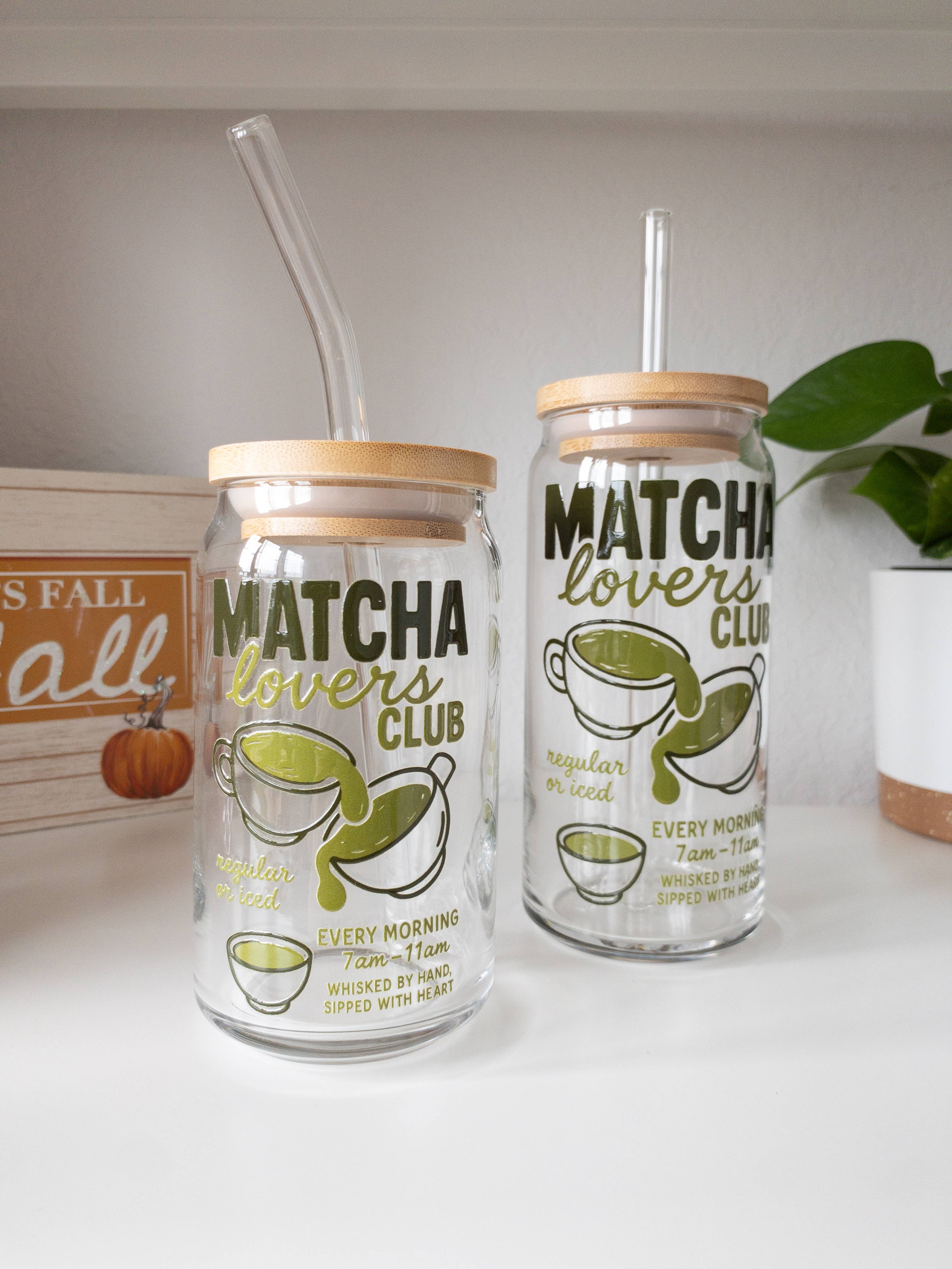 Be Bold Stay Bold - Wholesale Drinking Glass/Cup - Matcha Lovers Club Glass Cup