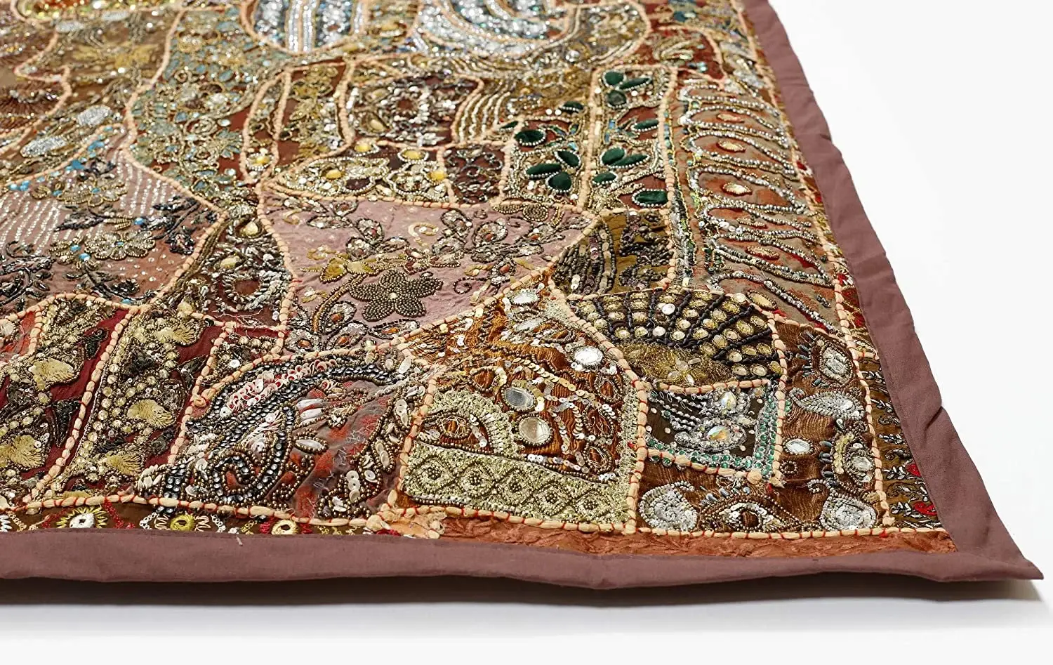 GYPSY STUDIO - Vendita all'ingrosso Tende - Arazzo Patchwork in Cotone Decorazione da Parete con Perline Ricamo Pesante1