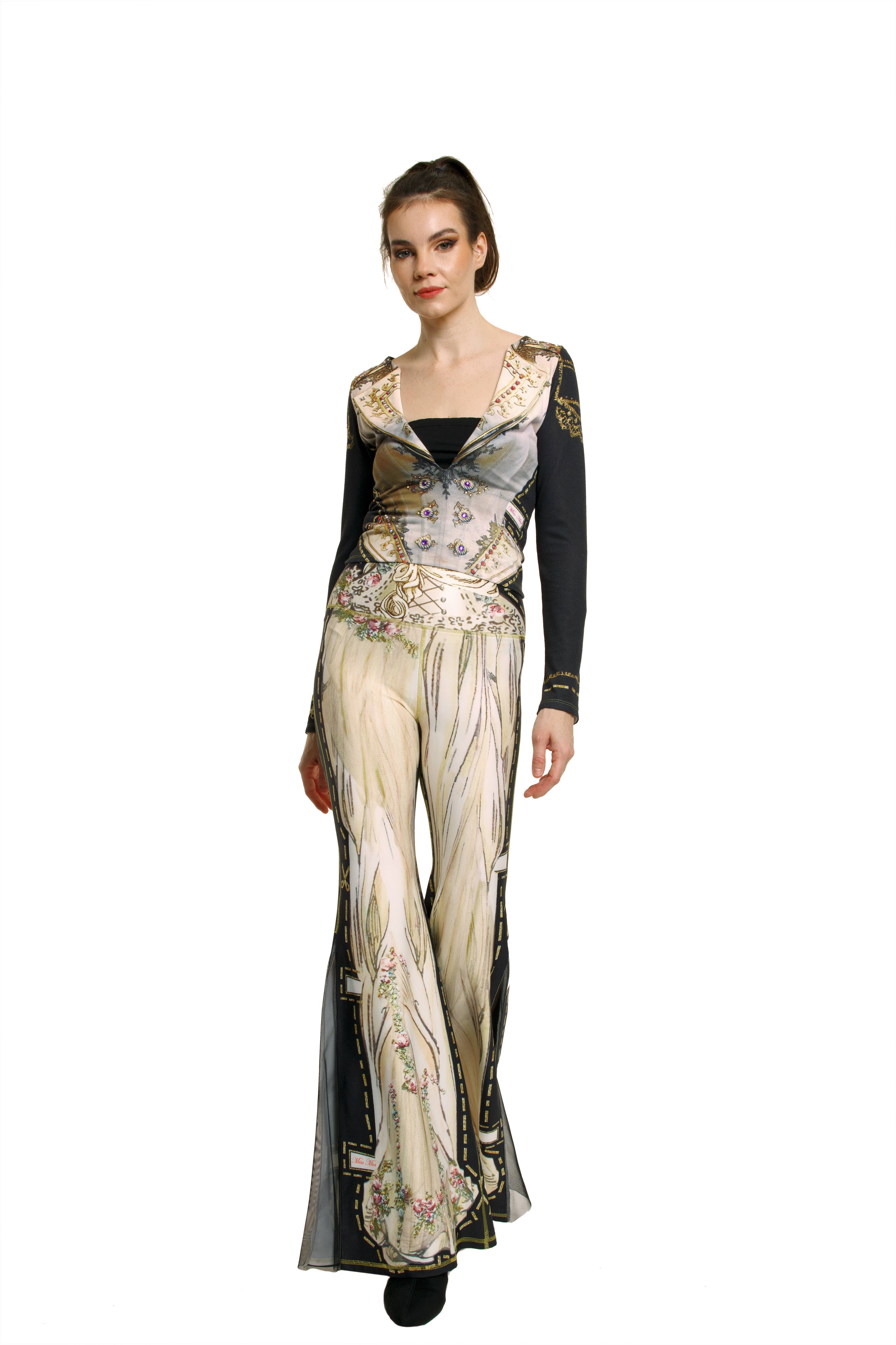 Multi color Black Comfort Pants-Cream - Paper Dolls for wholesale on Faire0