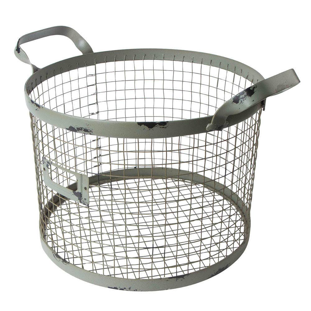Factory Direct Craft – wholesale Basket – Rustic Distressed Metal Wire Basket - Select Size5