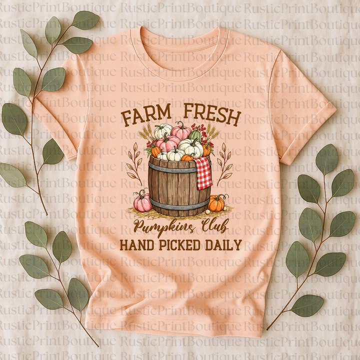 Fall T-Shirt Fall Unisex Graphic Tee Fresh Farm Tee for wholesale by RusticPrintStudio