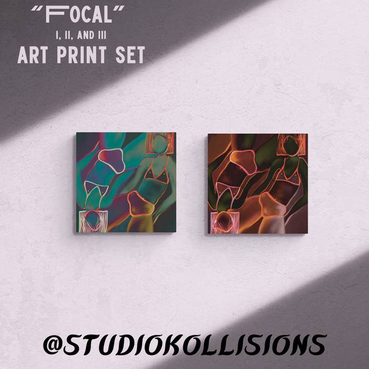 StudioKollisions - Wholesale Art Print - "FOCAL”, 2022 Signed Wall Art Print Set, Heavy Cardstock