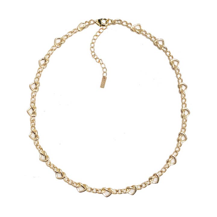 Ras-de-cou en forme de cœurs noués pour la vente par Adriana Pappas Designs