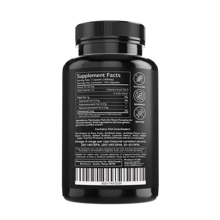 Wild Foods - Wholesale Voedingssupplement/vitamine - Capsules voor wilde visolie, Omega-3 DHA, EPA, DPA Wholesale Case van