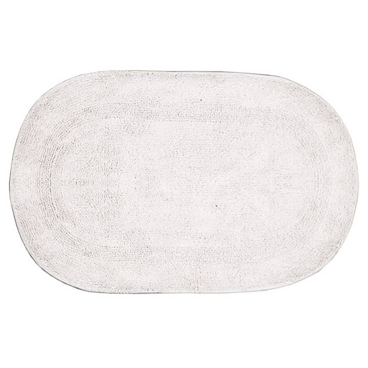 Oval Bath Rug - White for wholesale by Nedia Home