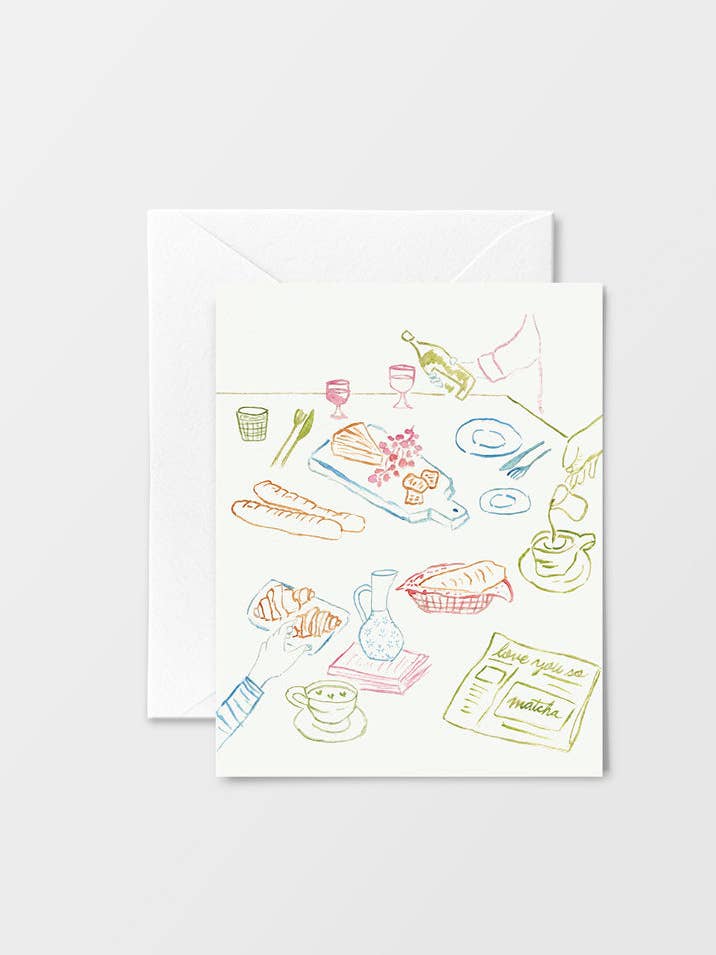 I Love You So Matcha Card for wholesale by Studio E Bloom