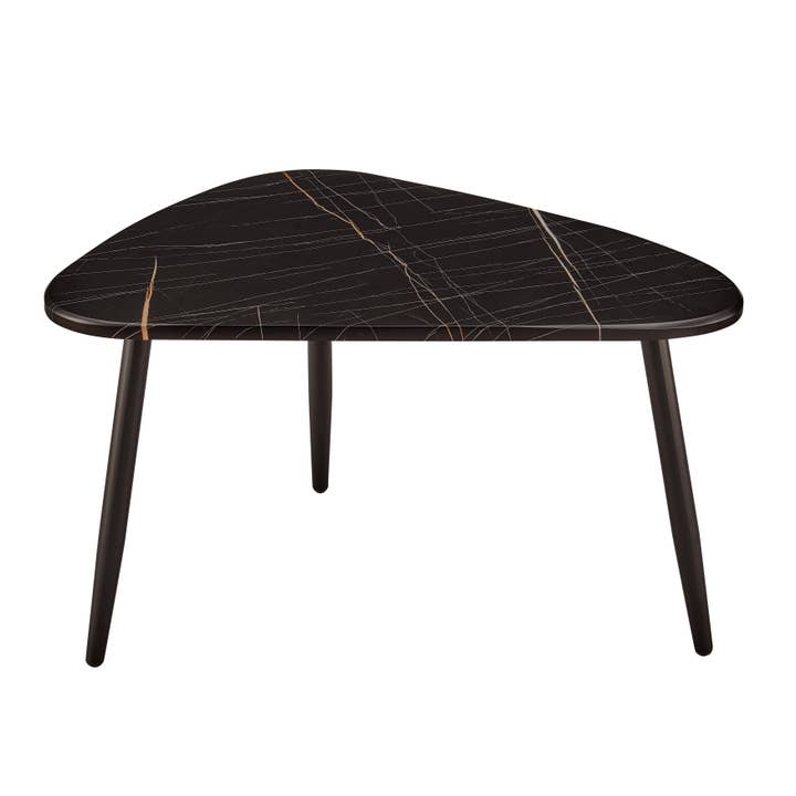 Danya B - Vente Tables basses - Ensemble de 2 tables basses semi-emboîtables ovales en forme de goutte d'Aurora19