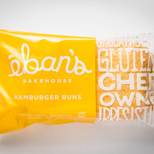 Gluten-Free Artisan Hamburger Buns / individually wrapped 2 for wholesale by Eban's Bakehouse