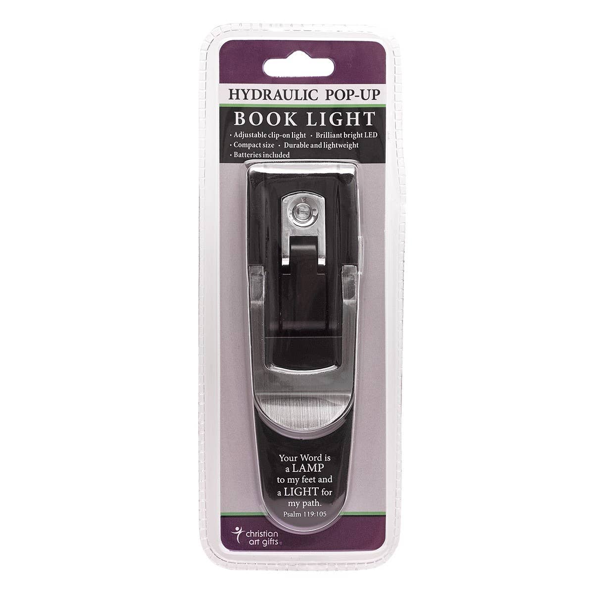 Christian Art Gifts - Wholesale Booklight - Book Light Black Your Word is a Lamp Ps. 119:1052
