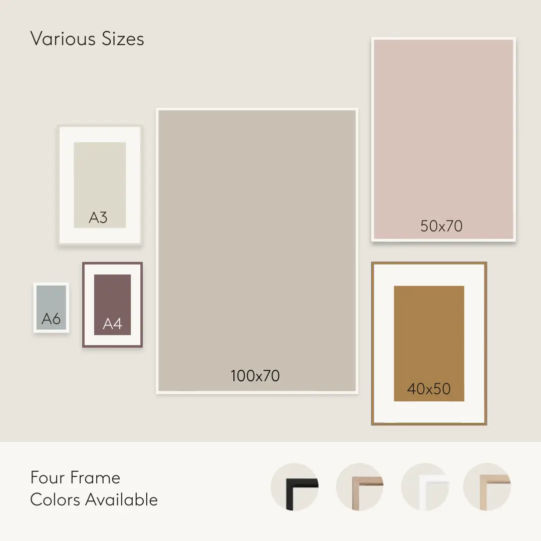 Little Otja - Wholesale Picture frame - A4 Oak Picture Frame: Minimalist Real Wood Wall Art13