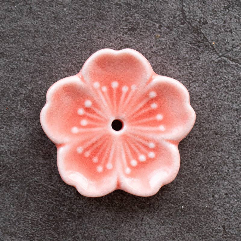 Gohobi （We cover U.S. import duties） - Vente Porte-encens - Porte-encens en céramique fait main avec décoration florale Gohobi6