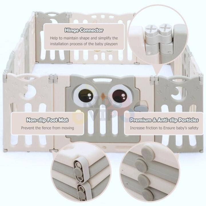 KIDS VIP – wholesale Classic toy – Kids – Indoor/Outdoor Foldable Playpen ? 20-Panel Safety Play Yard1