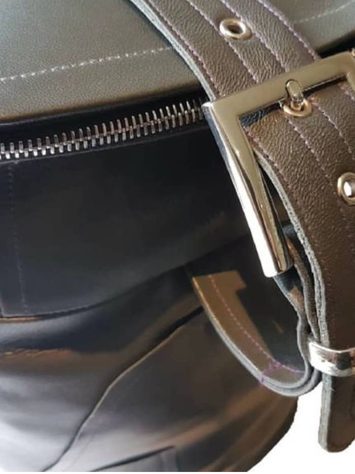 Grey Italian Soft Leather Oversized Holdall for wholesale by Impromptu Musé