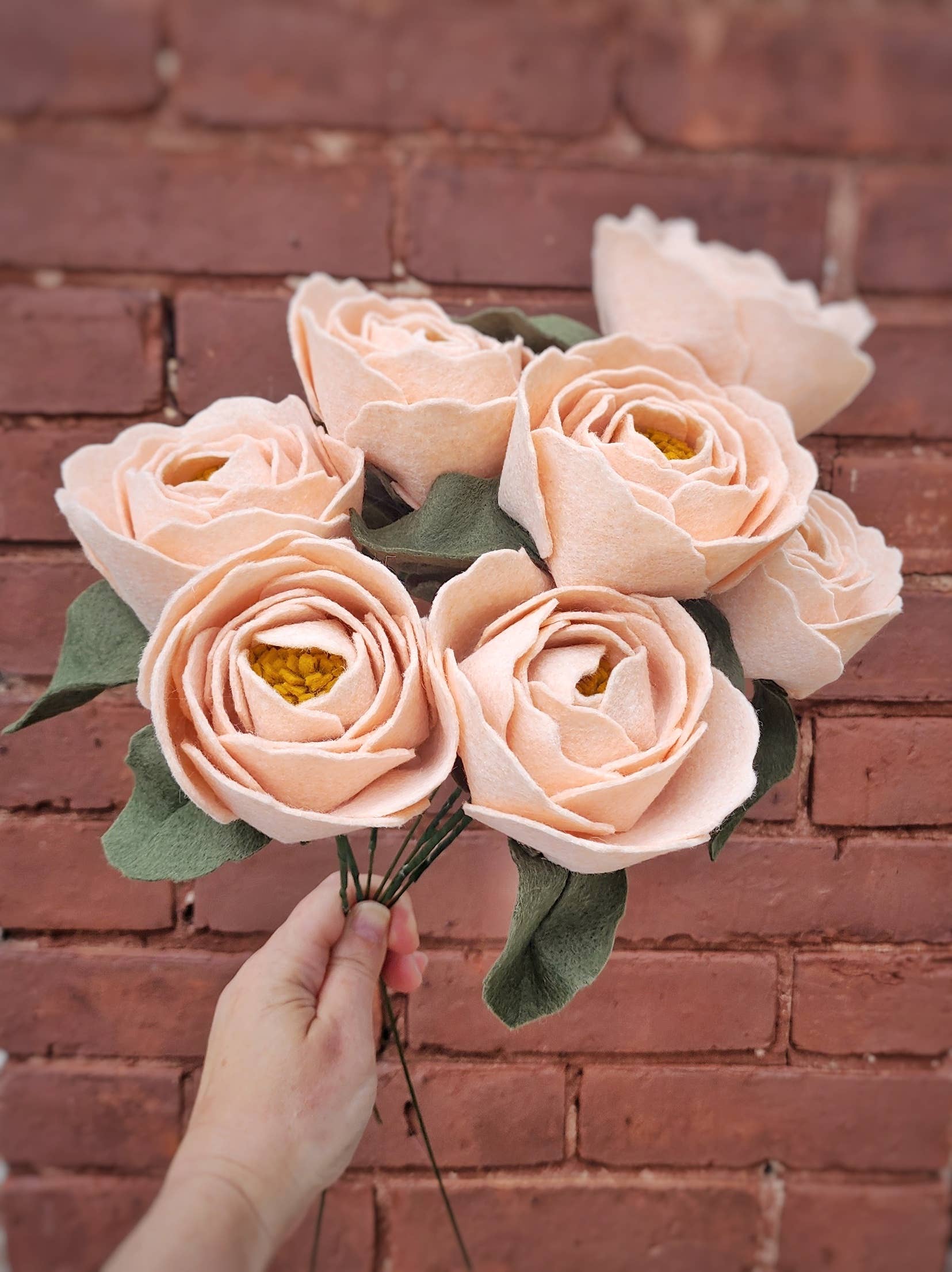 Madymae Felt Florals - Wholesale Artificial Flowers - Felt Peony2