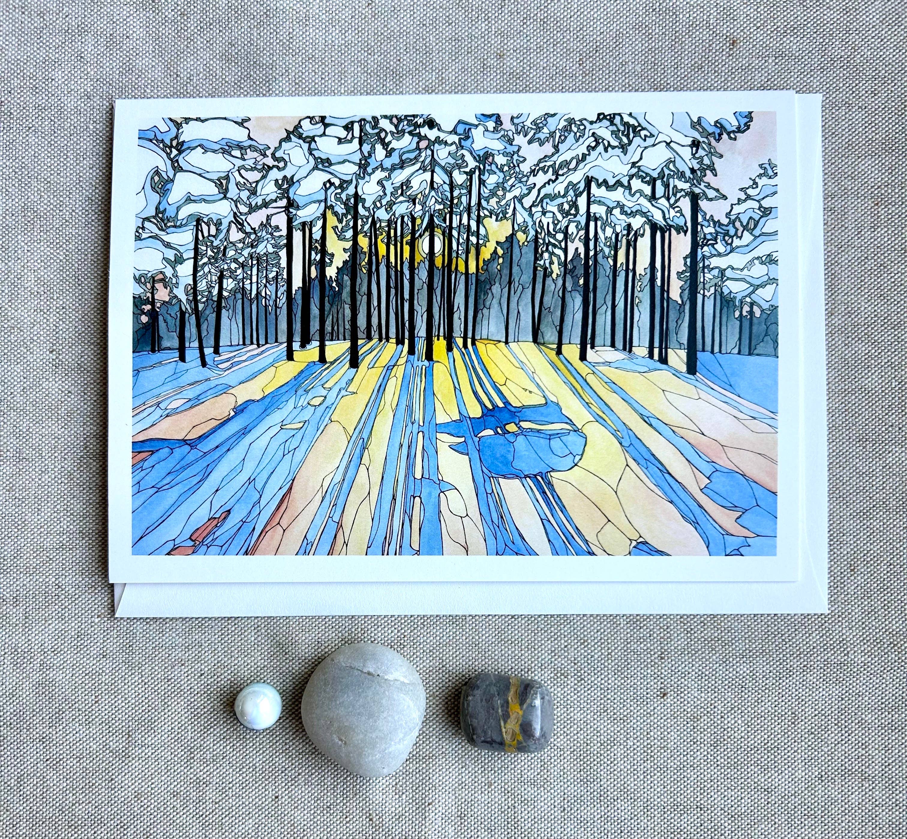 Mattie Rose Art - Venta al por mayor Tarjetas de felicitación - Tarjeta de resplandor matutino1