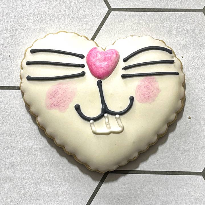 Easter Bunny Smile Sugar Cookie for wholesale by Sugar Beez