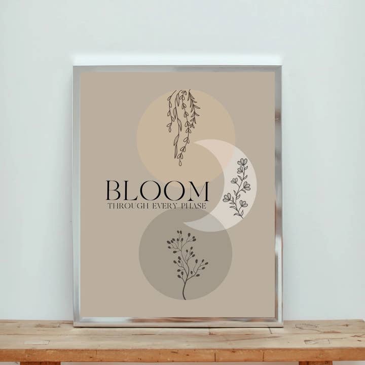Impression artistique Bloom Through Every Phase pour la vente par Under This Moon Designs