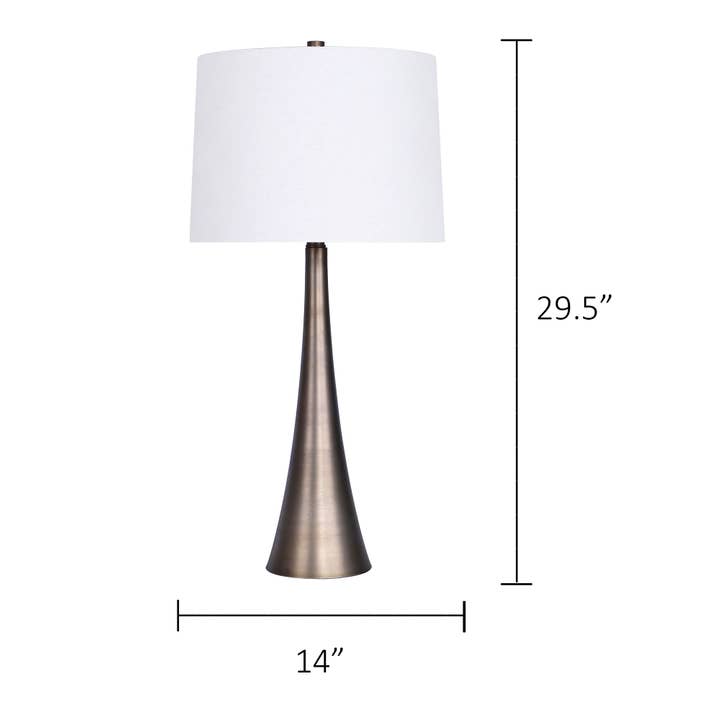 LumiSource and Grandview Gallery - Wholesale Accent/Desk Lamp - 29.5" Diana Metal Table Lamps Linen Shades (Set of 2)