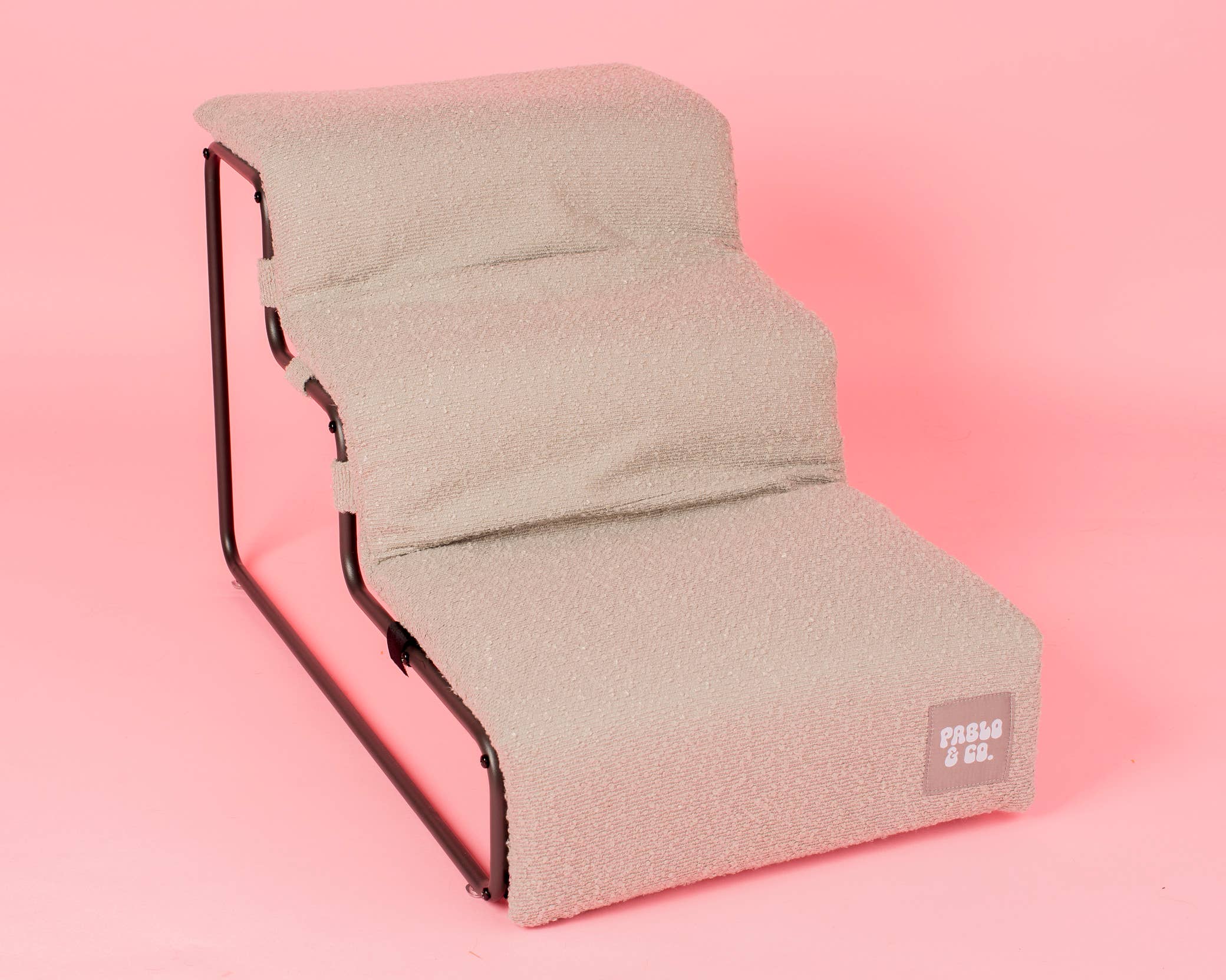 Pablo & Co. Boutique – wholesale Pet bed – Cat/dog – Pet Stairs for Cats & Dogs - Grey Boucle3