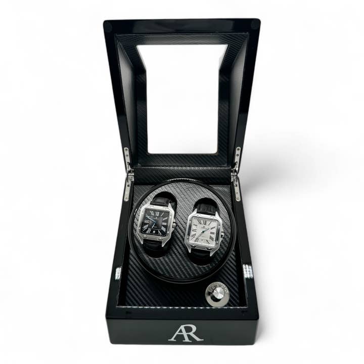 ASOROCK WATCHES ™ – wholesale Smyckeskrin och organisatörer – 2-plats AR märkes automatisk kolfiber klockuppdragare box