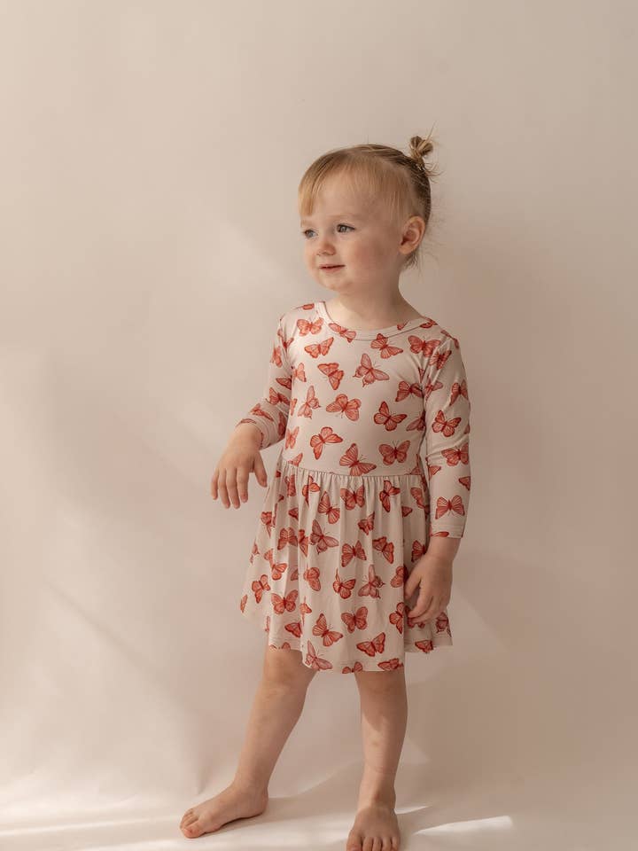 Vestido de Dia Bamboo Twirl Borboleta por atacado de Annie Bean & Co