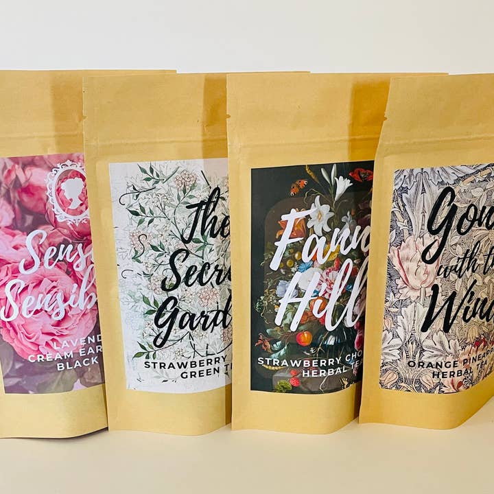 NovelTea Bookstore & Gifts - Wholesale Loose Tea - The Secret Garden Inspired - Strawberry Papaya GREEN TEA