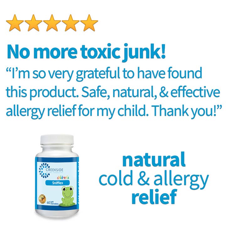 Creekside Natural Therapeutics - Wholesale Voedingssupplement/vitamine - Snifflex Koude en Allergieverlichting voor kinderen (met NAC)2