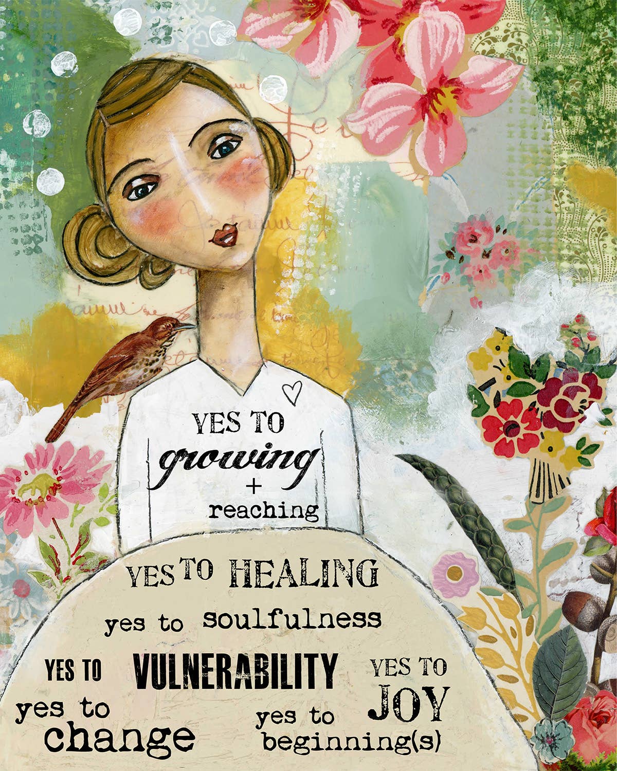 Kelly Rae Roberts - Wholesale Art print - Yes To Growing - Print1