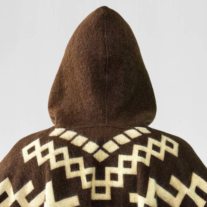 ECUALAMA - Wholesale Poncho - Unisex - Clint Eastwood Poncho cowboy Serape replica handmade of Alpaca wool Unisex - brown10